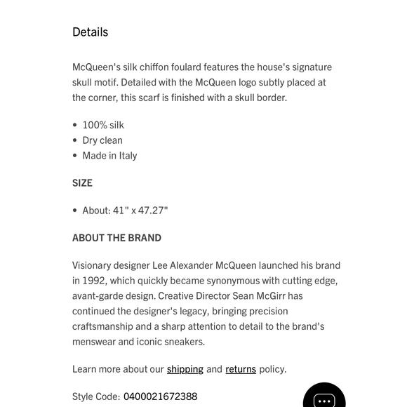 Authentic Alexander Mcqueen Classic Skull Silk Foulard Black/Red - Picture 2 of 11